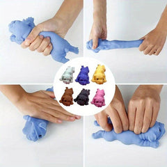 Soft Realistic Silicone Bulldog Stress Relieve Squeezing Toy