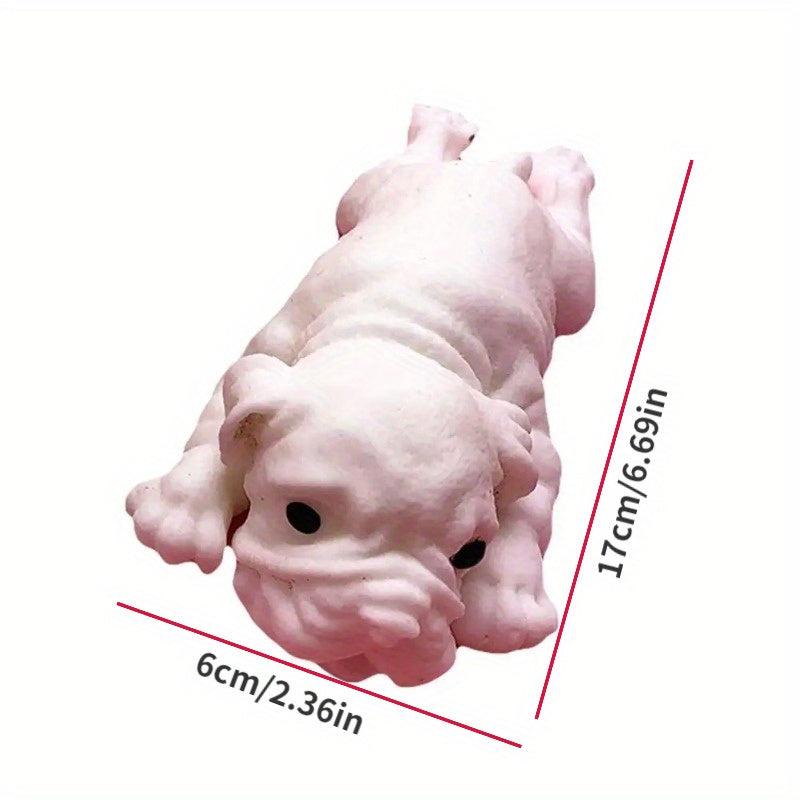 Soft Realistic Silicone Bulldog Stress Relieve Squeezing Toy