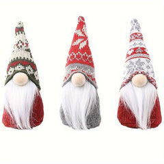 3pcs Christmas Faceless Old Man Santa Doll Ornament