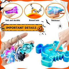 24pcs Mini Pop Fidget Keychain Sensory Toys Stress Relief Party Favors