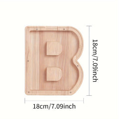 Wooden Transparent Letter Savings Can Large Capacity Desktop Decoration