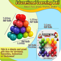 Rainbow Ball Quiet Fidget Toy Autistic Kids Travel Toy