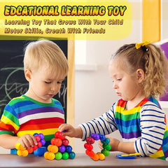 Rainbow Ball Quiet Fidget Toy Autistic Kids Travel Toy