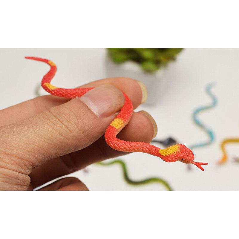 12Pcs Plastic Snake Model Funny Scary Kids Gag Halloween Prank Prop Decor