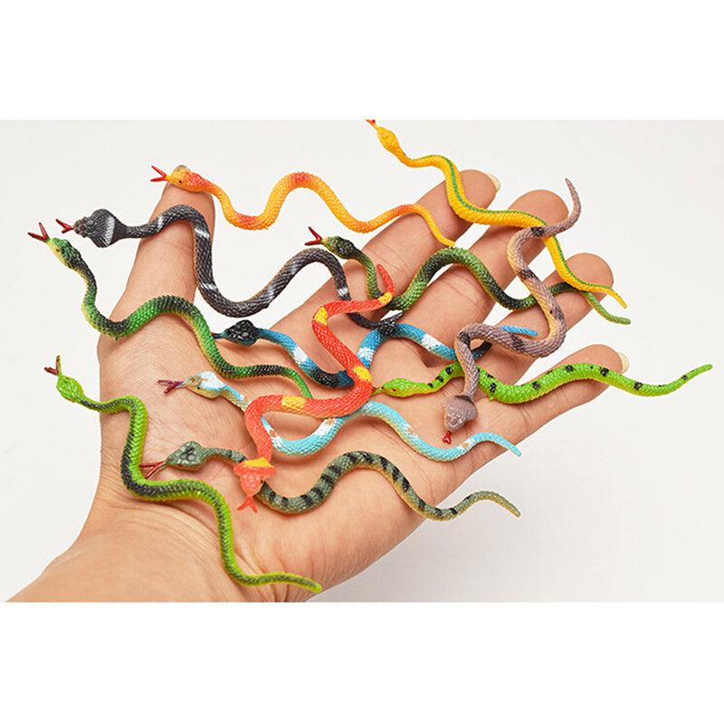 12Pcs Plastic Snake Model Funny Scary Kids Gag Halloween Prank Prop Decor