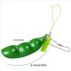 Edamame Fidget Popper Antistress Toy Keychain