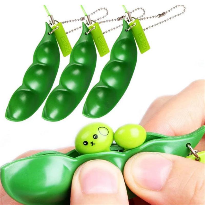 Edamame Fidget Popper Antistress Toy Keychain