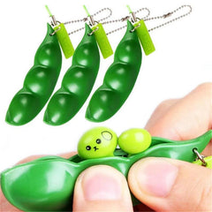 Edamame Fidget Popper Antistress Toy Keychain