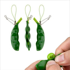 Edamame Fidget Popper Antistress Toy Keychain