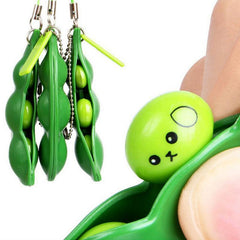 Edamame Fidget Popper Antistress Toy Keychain