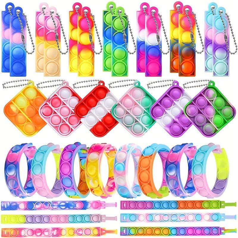 20pcs Mini Pop Push Fidget Toy Bulk Set for Kids Adults