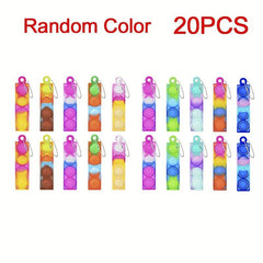 20pcs Mini Pop Push Fidget Toy Bulk Set for Kids Adults