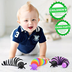 3Pcs Fidget Slugs Toy Sensory Autism Toys for Kids & Adults Stress Relief