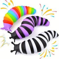 3Pcs Fidget Slugs Toy Sensory Autism Toys for Kids & Adults Stress Relief