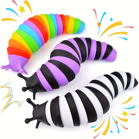 3Pcs Fidget Slugs Toy Sensory Autism Toys for Kids & Adults Stress Relief
