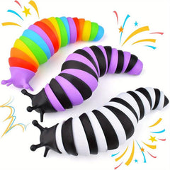 3Pcs Fidget Slugs Toy Sensory Autism Toys for Kids & Adults Stress Relief