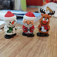Santa Claus & Reindeer Clockwork Toys Holiday Interactive Small Fabric Doll