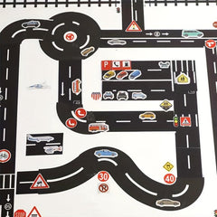 Transportation Railway Road & Paper Tape DIY Scrapbook Sticker Craft