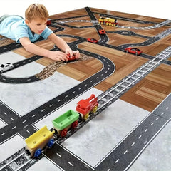 Transportation Railway Road & Paper Tape DIY Scrapbook Sticker Craft