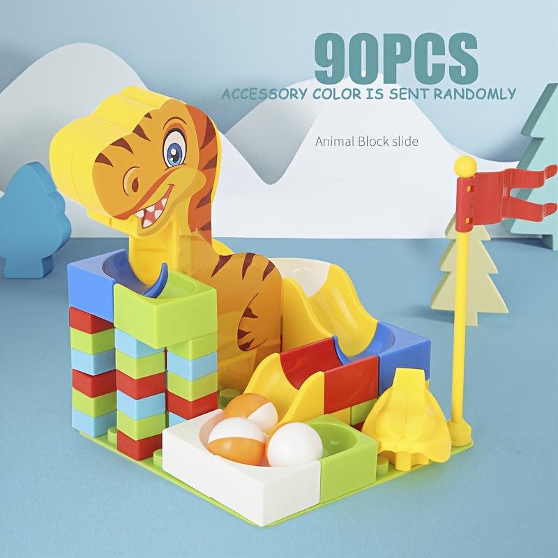 Pellet Building Blocks DIY Educational Toys Dinosaur Slide Assembly