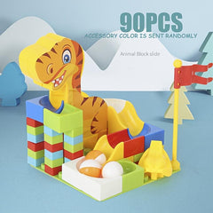 Pellet Building Blocks DIY Educational Toys Dinosaur Slide Assembly