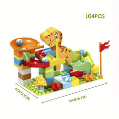 Pellet Building Blocks DIY Educational Toys Dinosaur Slide Assembly