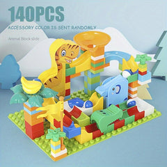 Pellet Building Blocks DIY Educational Toys Dinosaur Slide Assembly