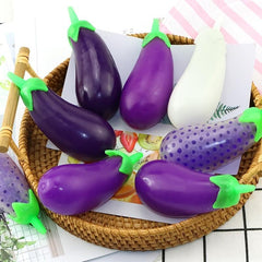 TPR Decompression Eggplant Fidget Toy for Kids - Stress Relief Soft Squeeze Toy