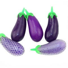 TPR Decompression Eggplant Fidget Toy for Kids - Stress Relief Soft Squeeze Toy