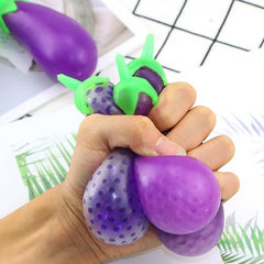 TPR Decompression Eggplant Fidget Toy for Kids - Stress Relief Soft Squeeze Toy