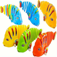 Clockwork Swinging Cartoon Fish Toy Wind Up Bath Water Toy Random