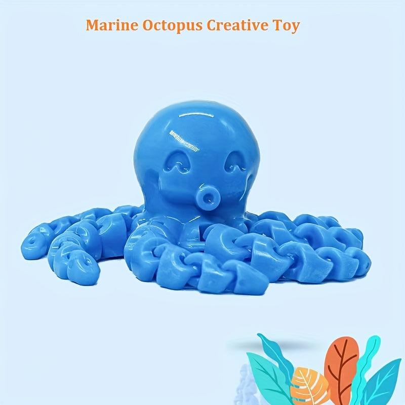 Octopus Marine Life Bone Pendant Fidget Toy Sensory Gift