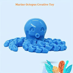 Octopus Marine Life Bone Pendant Fidget Toy Sensory Gift