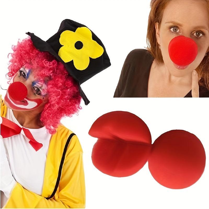 3pcs Clown Noses Red Circus Halloween Ball Funny Dress Up