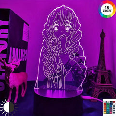 3D Anime LED Night Light for Bedroom Decoration, Manga Room Decor