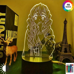 3D Anime LED Night Light for Bedroom Decoration, Manga Room Decor