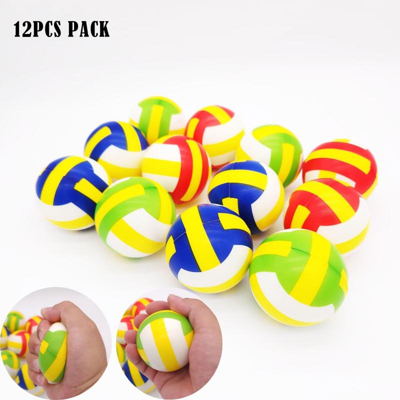 12pcs Mini Volleyball Toy Stretchy Decompression Creative Toy