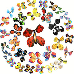 10pcs Flying Butterfly Surprise Boxes, Rubber Band Powered Fairy Toys