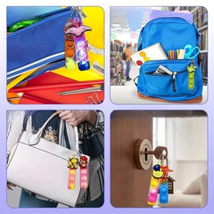 16pcs Dino Pop Fidget Toys Random Designs Cartoon Keychain Relief Stress Toys