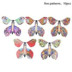 10 Pcs Magic Wind Up Flying Butterfly Surprise Box Explosion Box