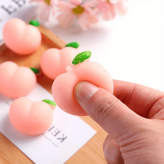 Peach Elastic Decompression Cell Phone Case Finger Toy