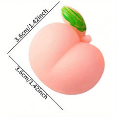 Peach Elastic Decompression Cell Phone Case Finger Toy
