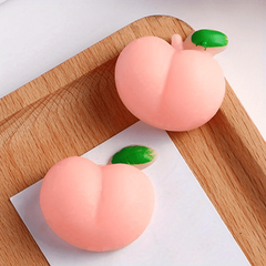 Peach Elastic Decompression Cell Phone Case Finger Toy