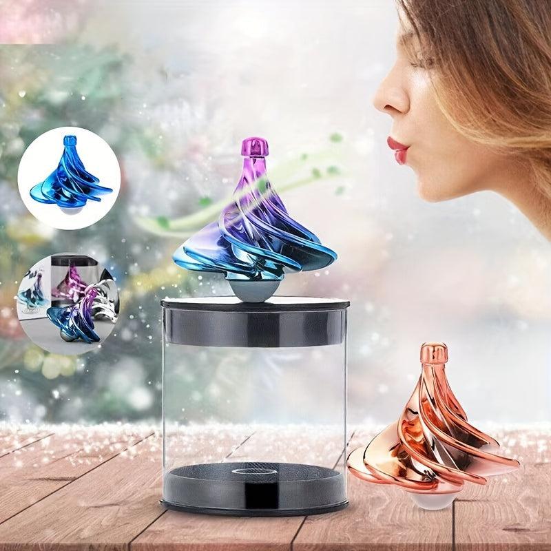 Wind Powered Gyro Anti Gravity Toy For Desk Decompression - 9 Colors