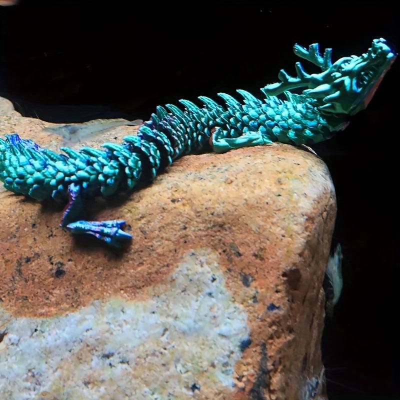 62inch 3D Printed Dragon Fish Tank Ornament Model Home Office Decoration