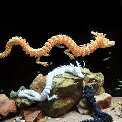 62inch 3D Printed Dragon Fish Tank Ornament Model Home Office Decoration