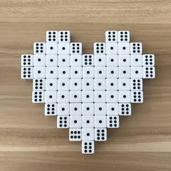 6pcs 14mm Six Sided & Square Corner Dice Set Puzzle Table Game Dice