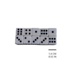 6pcs 14mm Six Sided & Square Corner Dice Set Puzzle Table Game Dice