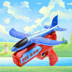 Kids Airplane Launcher Toy Foam Launch Aircraft Fun Outdoor Flying Toy