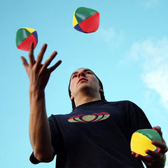 6pcs Multicolor PU Circus Juggling Balls with 4 Panels Designs